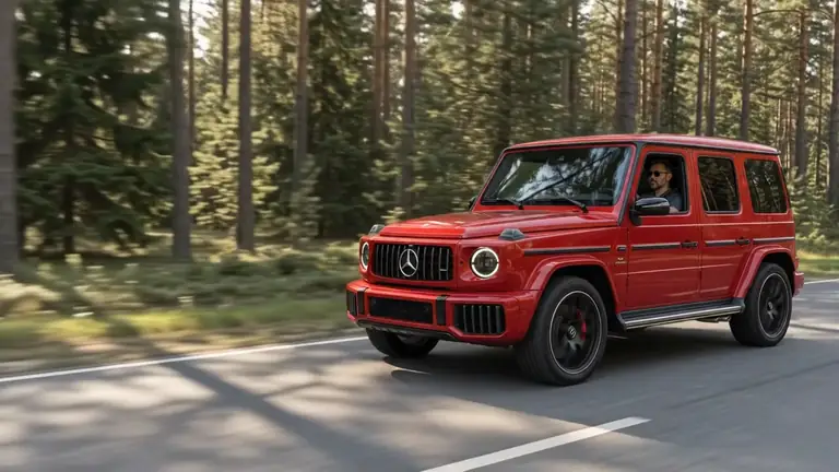 Красный Mercedes — зацикленная сцена STERNOIR